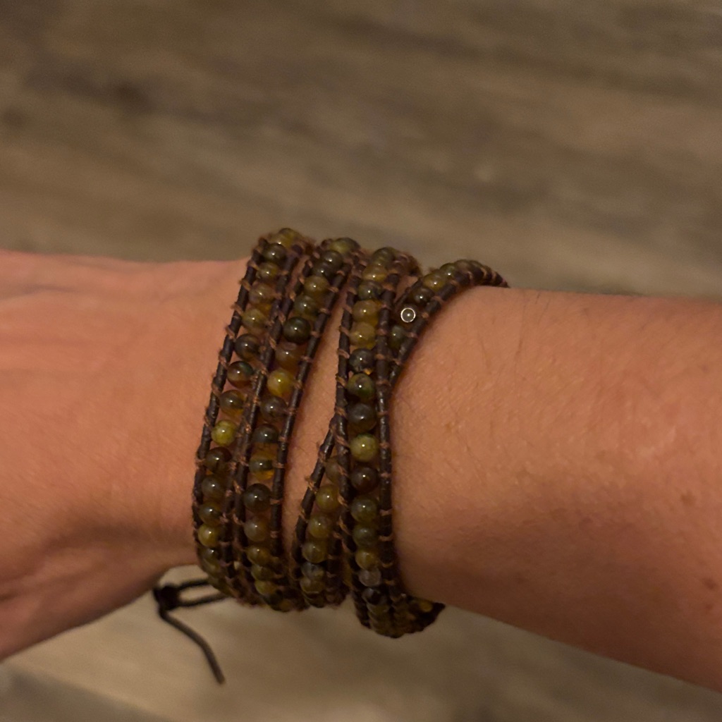 Elegant Brown Beaded Wrap Bracelet